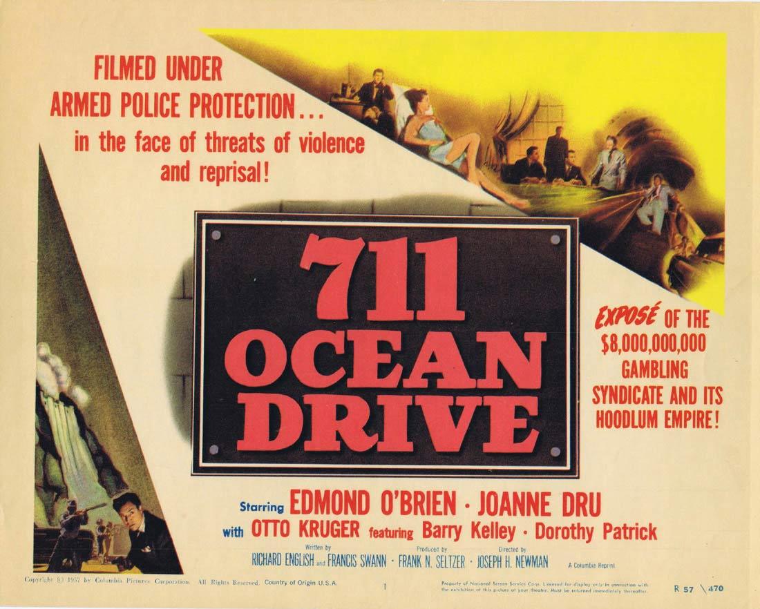 711 OCEAN DRIVE 1957r Edmond O’Brien Title Lobby Card
