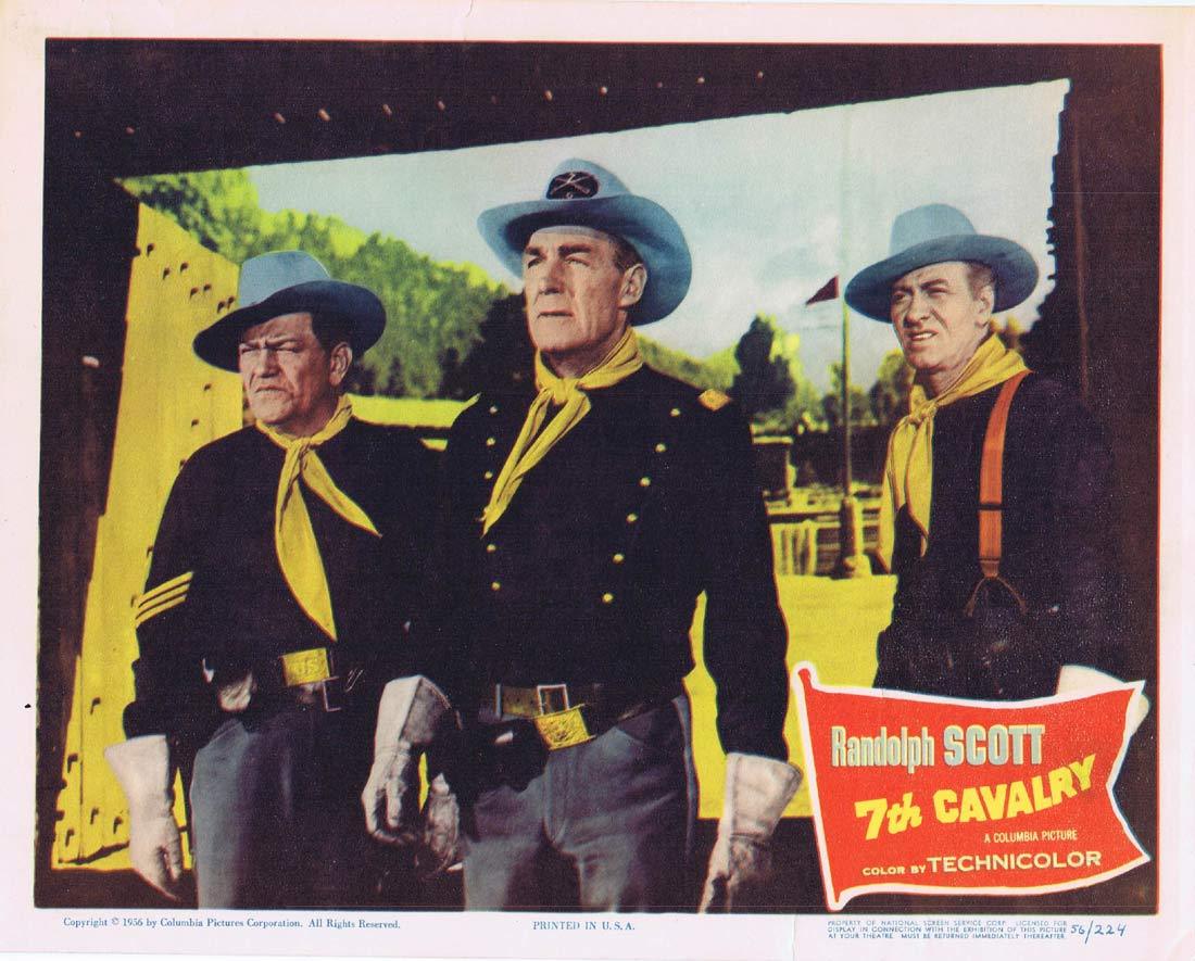 7TH CAVALRY Original Lobby Card Randolph Scott Barbara Hale - Moviemem ...