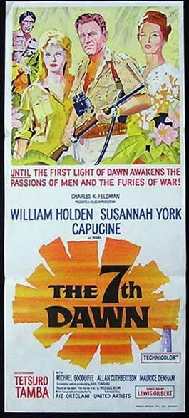 THE 7TH DAWN Original Daybill Movie Poster William Holden