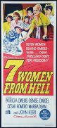 7 WOMEN FROM HELL Original Daybill Movie Poster Patricia Owens New Guinea