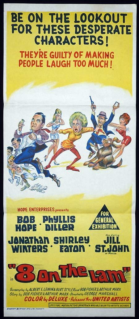 8 ON THE LAM Original Daybill Movie Poster Bob Hope Phyllis Diller
