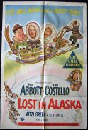 LOST IN ALASKA 1952 Rare ORIGINAL one sheet Movie poster Abbott and Costello