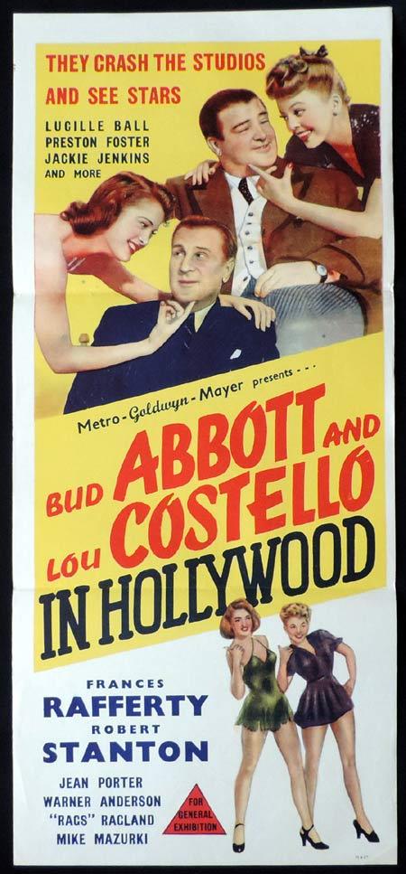 ABBOTT AND COSTELLO IN HOLLYWOOD Daybill Movie poster Marchant Graphics