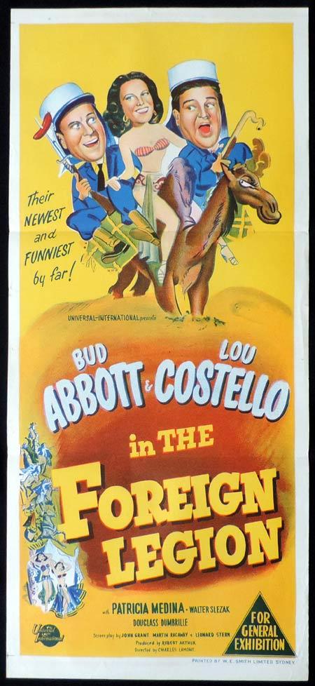 ABBOTT AND COSTELLO IN THE FOREIGN LEGION Original Daybill Movie poster