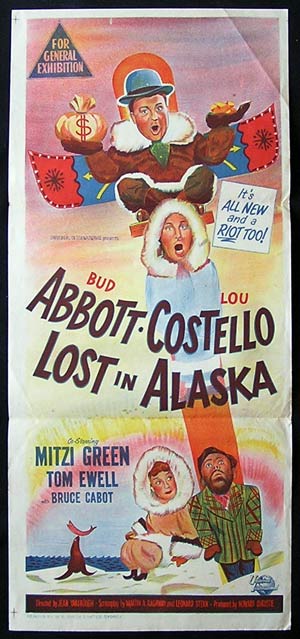 ABBOTT AND COSTELLO LOST IN ALASKA Oriignal Daybill Movie poster