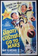 ABBOTT AND COSTELLO GO TO MARS Original one sheet Movie poster