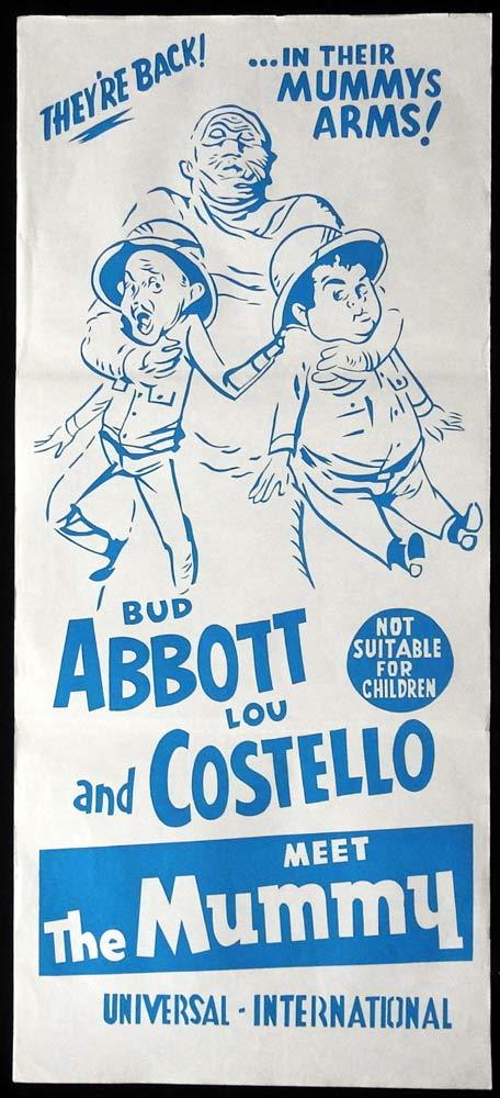 ABBOTT AND COSTELLO MEET THE MUMMY 60sr Daybill Movie Poster Lou Costello Bud Abbott