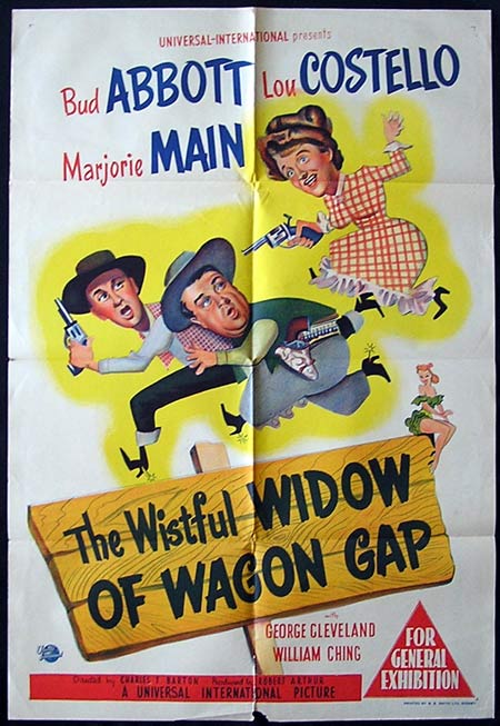 THE WISTFUL WIDOW OF WAGON GAP Original One sheet poster Abbott and Costello