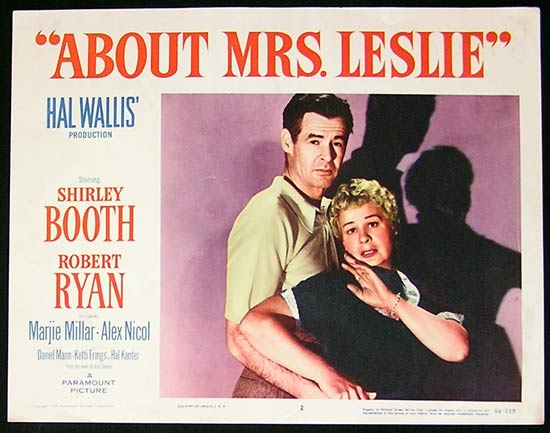 ABOUT MRS LESLIE 1954 Robert Ryan Shirley Booth Lobby Card 2