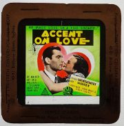 ACCENT ON LOVE Movie Glass Slide George Montgomery Osa Massen 1941