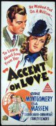 ACCENT ON LOVE Original Daybill Movie Poster George Montgomery Osa Massen