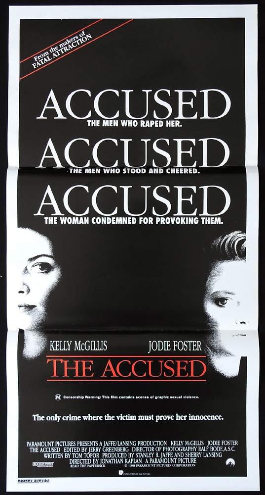 THE ACCUSED Original Daybill Movie Poster Kelly McGillis Jodie Foster Leo Rossi
