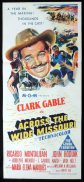 ACROSS THE WIDE MISSOURI Original Daybill Movie Poster Ricardo Montalban Clark Gable