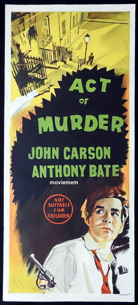 ACT OF MURDER Original Daybill Movie Poster Edgar Wallace Film Noir