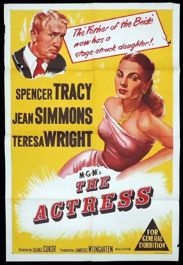 THE ACTRESS One Sheet Movie Poster Jean Simmons Spencer Tracy