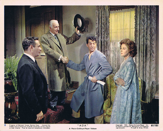 ADA 1961 Vintage Colour Movie Still 8 Dean Martin Wilfrid Hyde White Susan Hayward in the Govenors office
