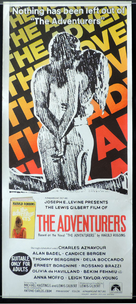 THE ADVENTURERS Original Daybill Movie Poster Olivia de Havilland Harold Robbins