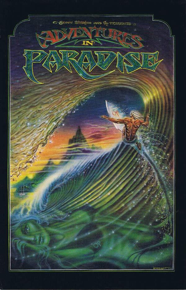 ADVENTURES IN PARADISE Rare Surfing Movie Flyer World Premiere 1982