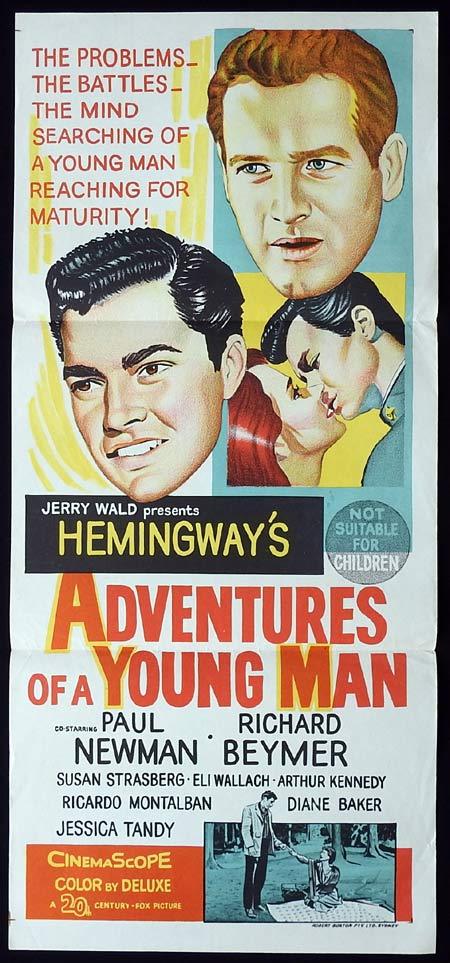 ADVENTURES OF A YOUNG MAN Original Daybill Movie Poster PAUL NEWMAN Richard Beymer