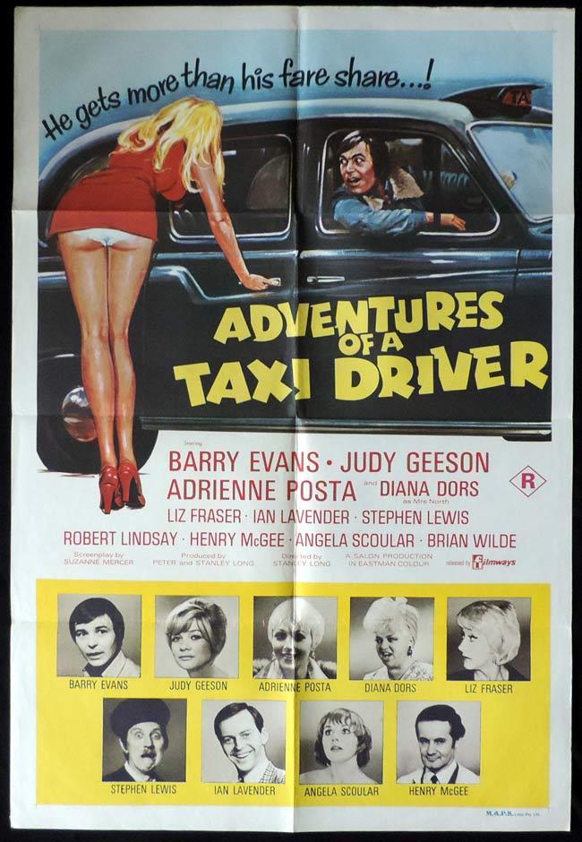 ADVENTURES OF A TAXI DRIVER One Sheet Movie Poster Barry Evans