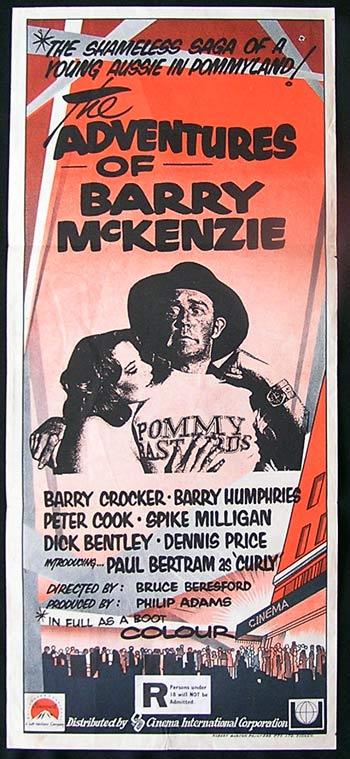 ADVENTURES OF BARRY MCKENZIE ’72 Barry Humphries NZ poster