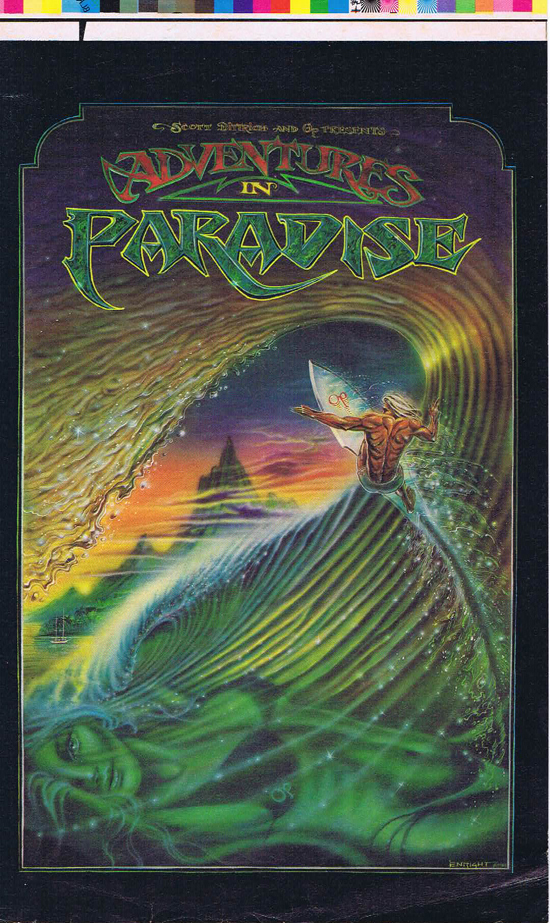 ADVENTURES IN PARADISE 1982 Rare Surfing Movie Flyer