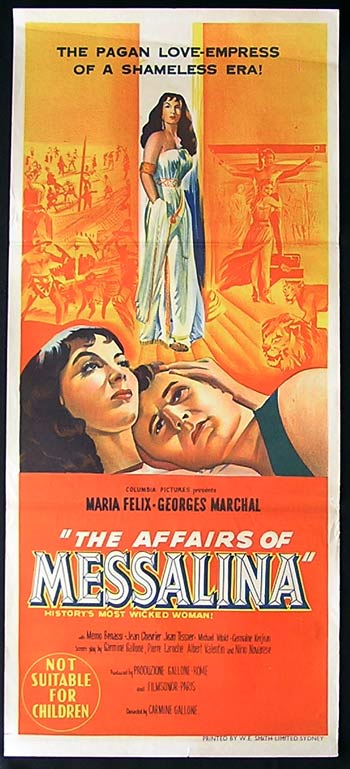 AFFAIRS OF MESSALINA ’51 Maria Felix RARE Movie poster