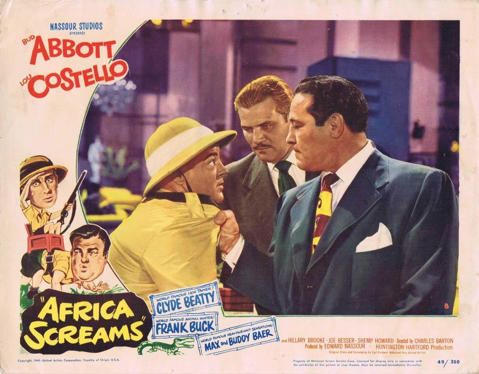 AFRICA SCREAMS Lobby card 8 Abbott and Costello 1949