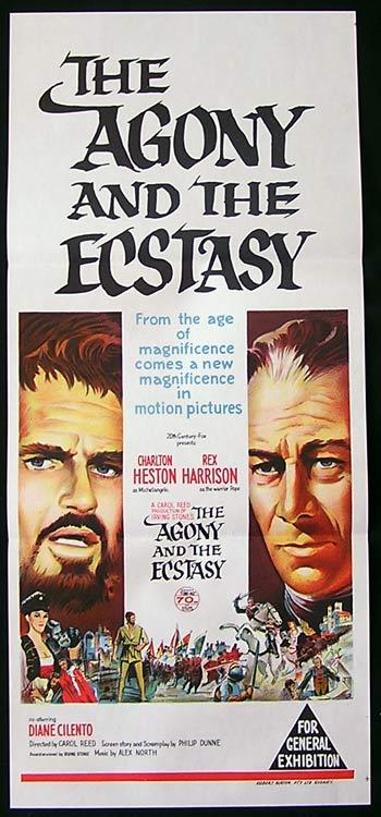 THE AGONY AND THE ECSTASY Original Daybill Movie Poster Charlton Heston