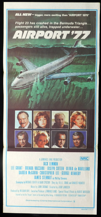 AIRPORT ’77 Original Daybill Movie poster Jack Lemmon Ditching
