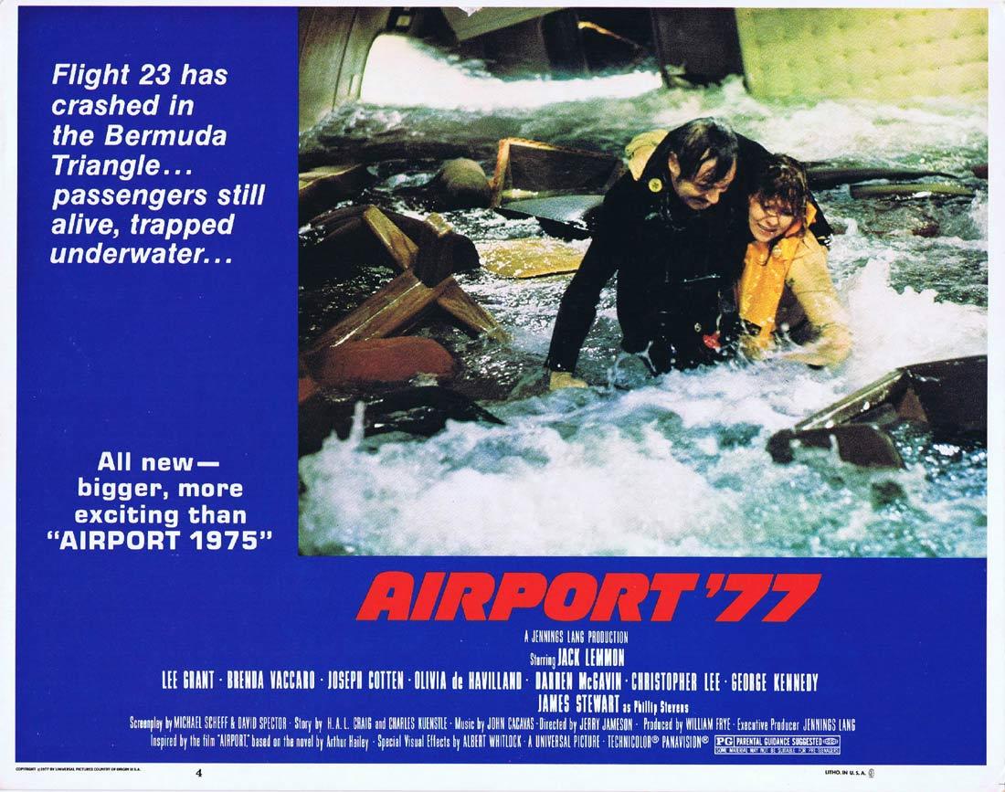 AIRPORT ’77 Lobby Card 4 James Stewart Aircraft Ditching