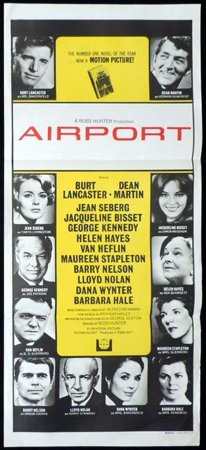 AIRPORT Original daybill Movie poster Burt Lancaster Dean Martin