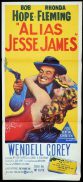 ALIAS JESSE JAMES Original Daybill Movie Poster Bob Hope Rhonda Fleming