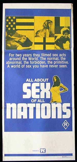 ALL ABOUT SEX OF ALL NATIONS ’70s Sexploitation poster