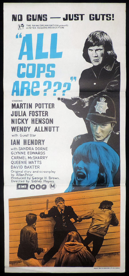 ALL COPS ARE daybill Movie poster Martin Potter aka All Coppers Are