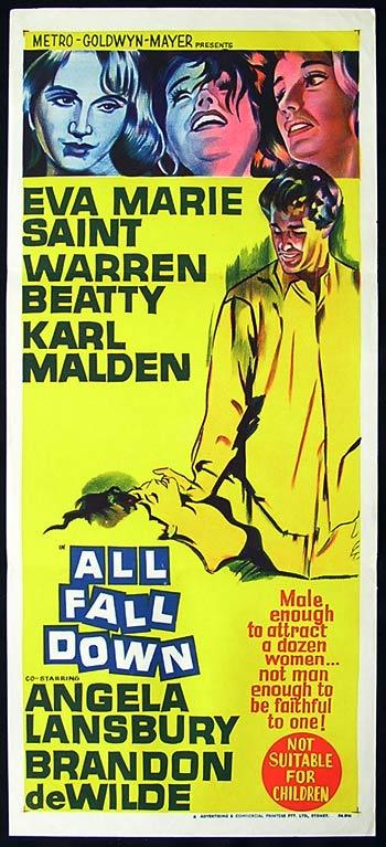 ALL FALL DOWN Daybill Movie poster 1962 Eva Marie Saint