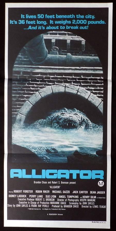 ALLIGATOR Original Daybill Movie Poster 1980 Robert Forster Horror