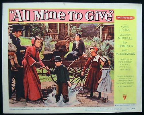 ALL MINE TO GIVE 1957 Glynis Johns Lobby card  4