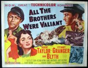 ALL THE BROTHERS WERE VALIANT '53-US HALF SHEET poster