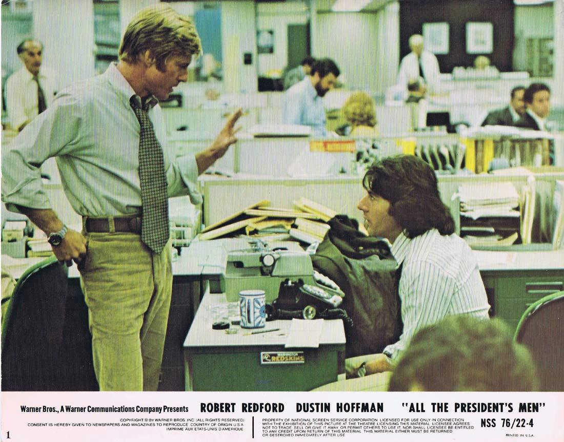ALL THE PRESIDENT’S MEN Original Lobby Card 4 Robert Redford Dustin Hoffman