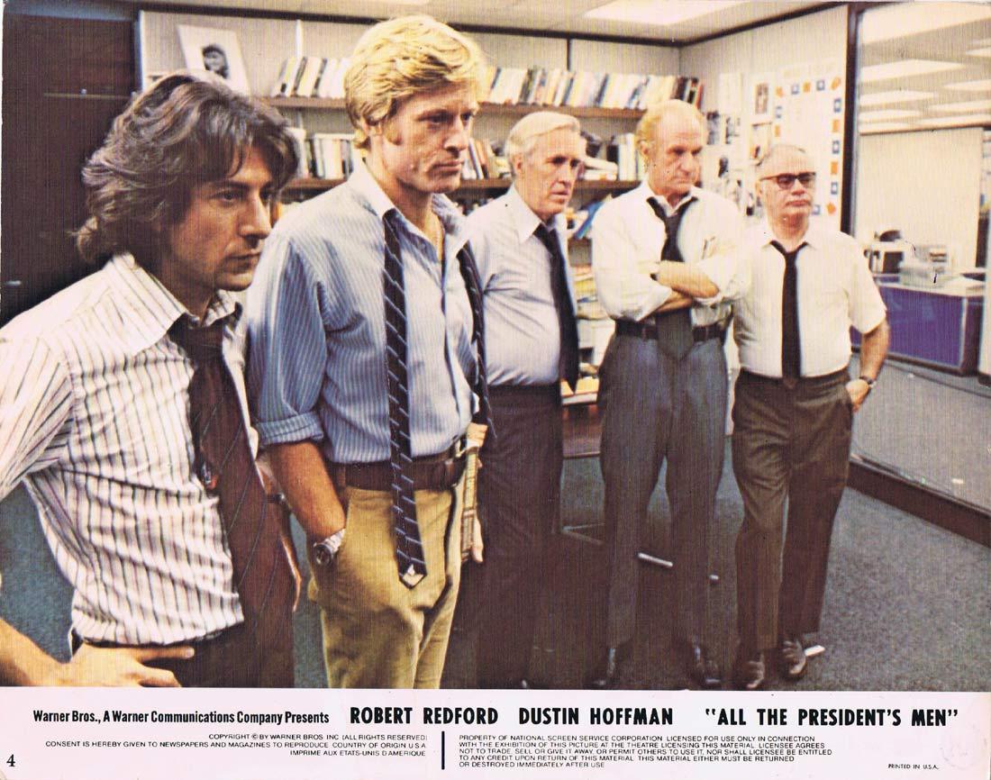 ALL THE PRESIDENT’S MEN Original Lobby Card 4 Robert Redford Dustin Hoffman