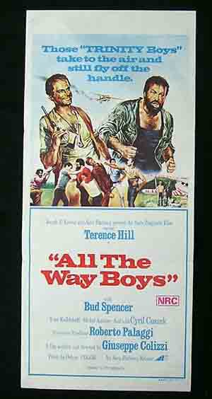 ALL THE WAY BOYS daybill Movie Poster Terence Hill Bud Spencer