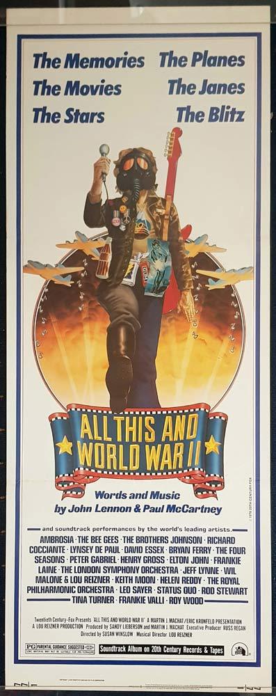 ALL THIS AND WORLD WAR II Original US Insert Movie poster Beatles