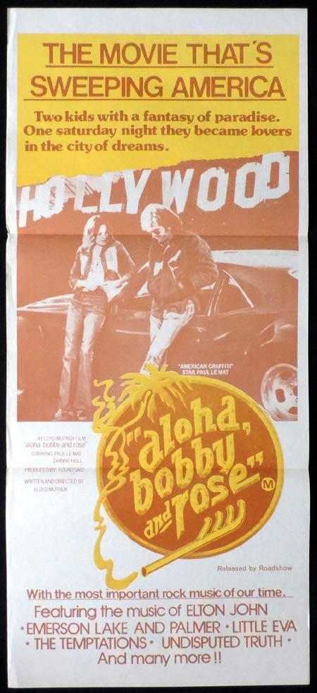 ALOHA BOBBY AND ROSE Original Daybill Movie Poster Paul LeMat Diane Hall