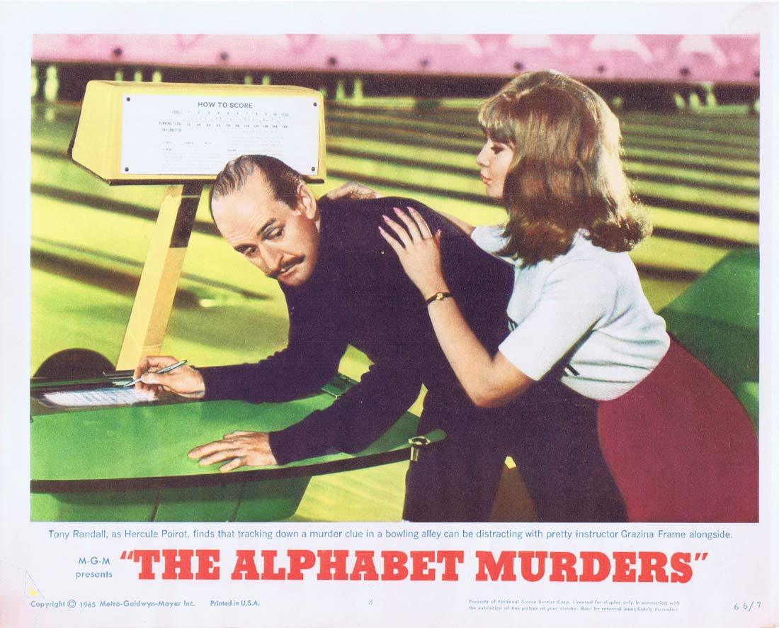 THE ALPHABET MURDERS Original Lobby Card Tony Randall Agatha Christie