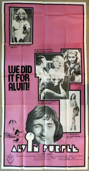 ALVIN PURPLE Original Sheet Movie Poster Graeme Blundell Moviemem Original Movie Posters