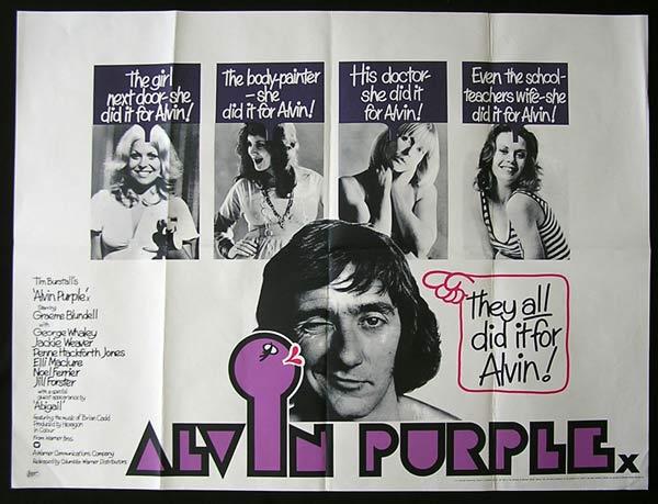 ALVIN PURPLE 1973 Tim Burstall GRAEME BLUNDELL British Quad Movie poster