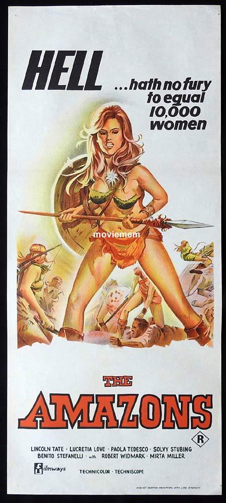THE AMAZONS Original Daybill Movie Poster Lincoln Tate Lucretia Love
