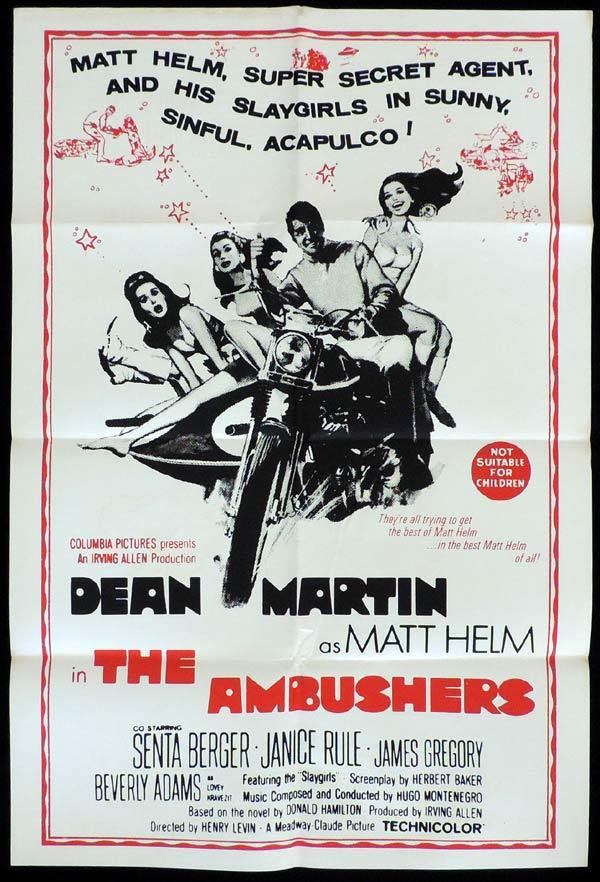 THE AMBUSHERS One Sheet Movie Poster Dean Martin