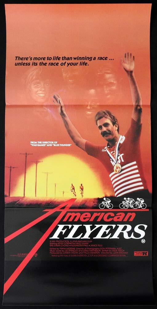 AMERICAN FLYERS Original Daybill Movie Poster CYCLING Kevin Costner Janice Rule